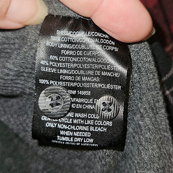 Voyager Men's Flannel Shacket with Waffle Thermal Lining ~ Size Extra Large - Picture 6 of 7